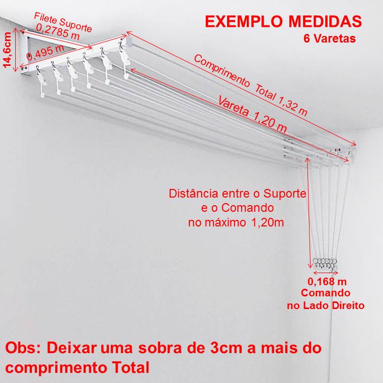 Varal Individual de Parede