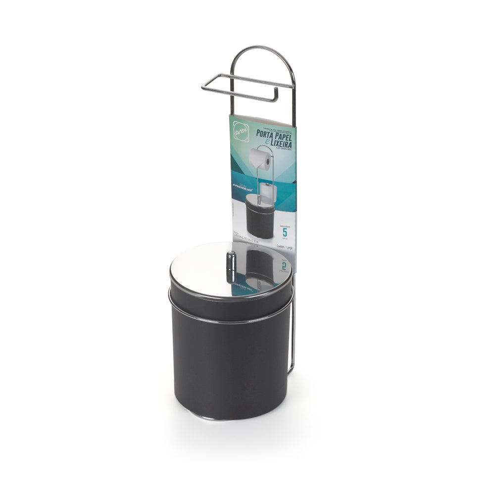 Suporte de Chão para Papel Higiênico com Lixeira Premium Arthi