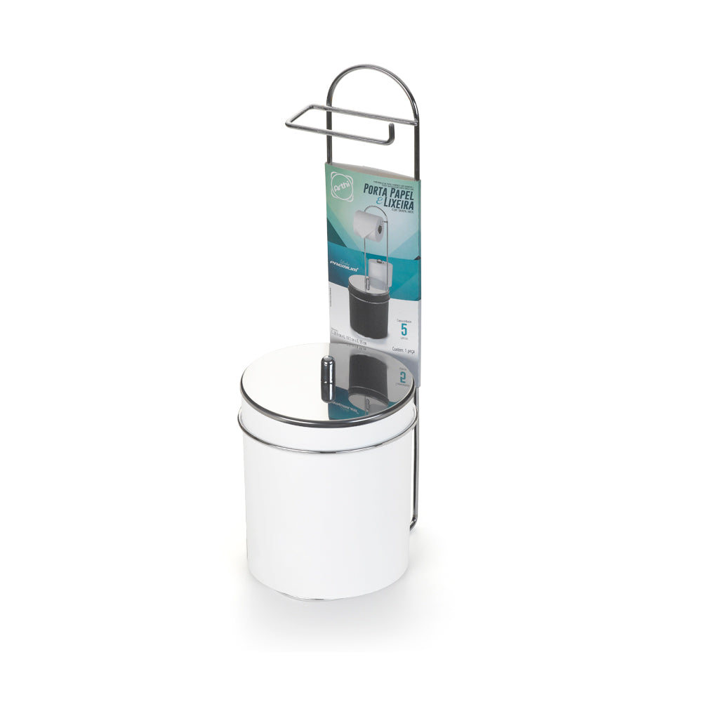 Suporte de Chão para Papel Higiênico com Lixeira Premium Arthi