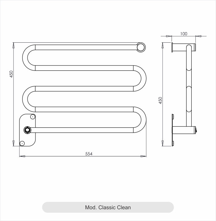 Toalheiro Térmico Classic Clean Inox Aquece