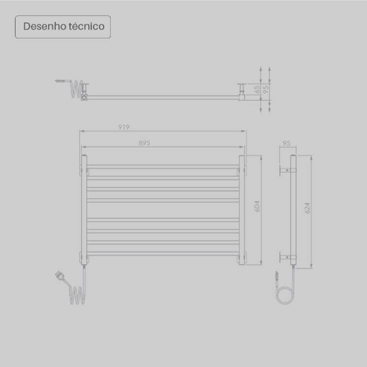 Toalheiro Térmico Concetto Branco Seccare