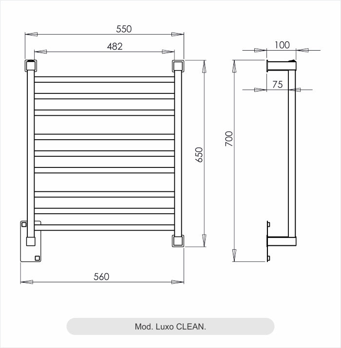 Toalheiro Térmico Luxo Clean Branco Aquece
