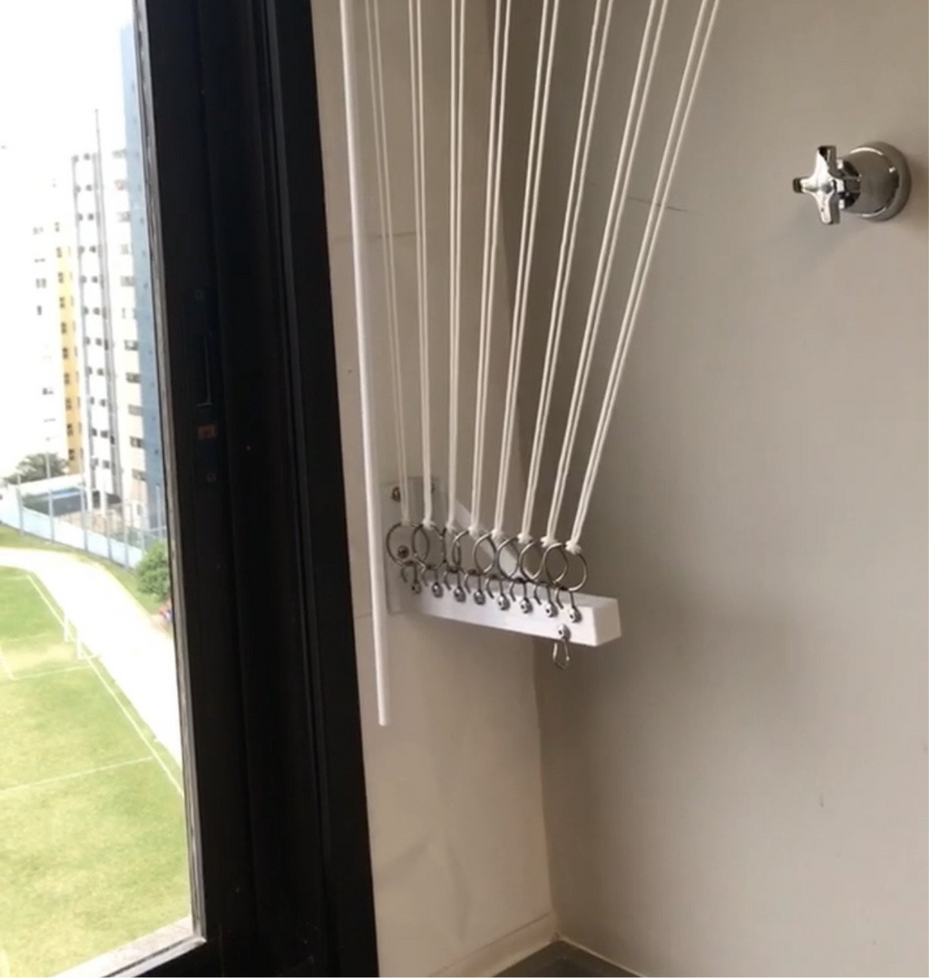 Varal Individual de Teto Comando com Suporte L